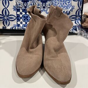J. Crew leather ankle boots suede like new
